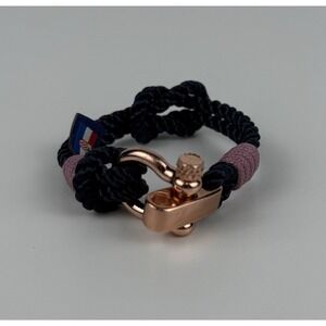 Break Time Nautical Rope Bracelet Rose Gold Shackle Navy Pink Unisex Croatia